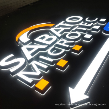 Company Illuminated  Acrylic Channel Letters 3d Sign Acrylic Led Office Sign Custom Advertising Letter Logo Led  Signage